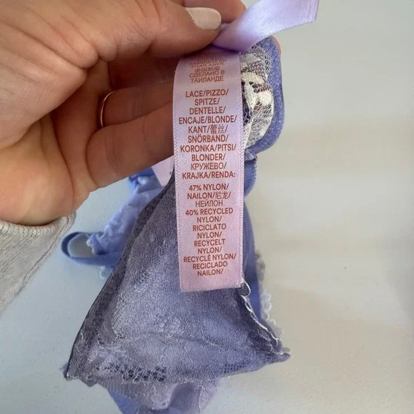 Savage X Fenty Lace Bra Size 34B Light Purple NWT - Picture 6 of 6